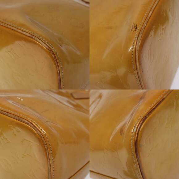 LOUIS VUITTON Monogram Vernis Houston Hand Bag Beige M91004 - Picture 10 of 13